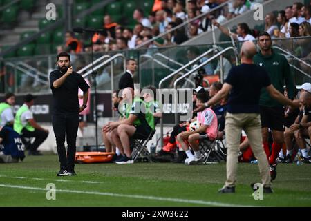 VARSAVIA, POLONIA - 15 AGOSTO: Allenatore Goncalo Feio del Legia Varsavia durante la partita di UEFA Europa Conference League tra Legia Varsavia e Brondby IF Foto Stock