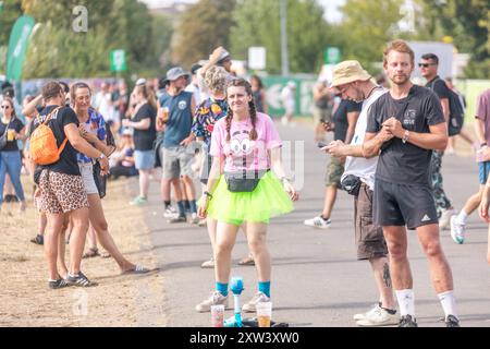 Impressionen von zweiten Festivaltag des Highfield 2024 am Störmthaler SEE Highfield Tag 2 - Impression *** Impression dal secondo giorno del festival di Highfield 2024 al Lago di Störmthal Highfield 2° giorno Impression Foto Stock