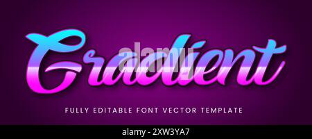 Modello modificabile effetto testo sfumato Illustrazione Vettoriale
