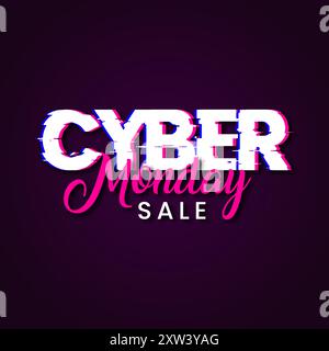 Poster delle vendite del Cyber Monday Illustrazione Vettoriale