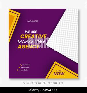 Digital Marketing Agency Promotional Banner Design Illustrazione Vettoriale