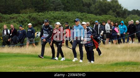 Minjee Lee e Charley Hull si avvicinano al 4° green, giorno 3. Foto Stock