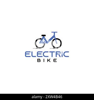 Idea di design con logo per bici elettrica Illustrazione Vettoriale