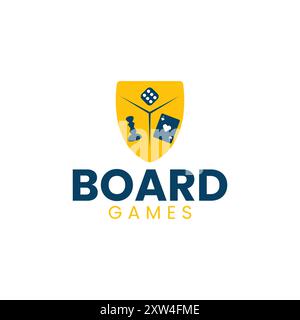 Design del logo dei giochi da tavolo Illustrazione Vettoriale