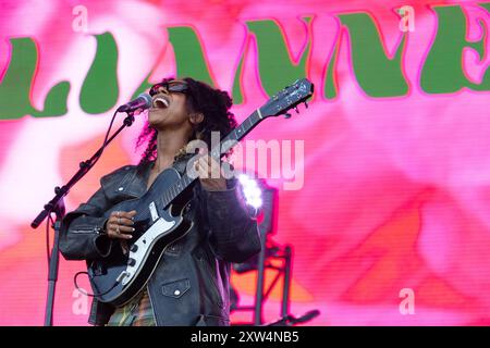 Londra, Regno Unito. Sabato 17 agosto 2024. Lianne la Havas si esibisce sul West Stage all'All Points East Festival che si tiene a Victoria Park, nella zona est di Londra. Crediti: Katie Collins/EMPICS/Alamy Live News Foto Stock