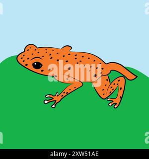 Illustrazione Frog Flat Illustrazione Vettoriale