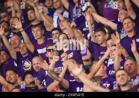 BUDAPEST, UNGHERIA - 17 agosto: OTP BANK LIGA, Ferencvárosi TC - Újpest FC 17.08.2024, OTP Bank Liga, NB I., 4° turno, Budapest, Groupama Arena, MLSZ OTP Bank Liga NB I. credito: Gabriella Barbara Foto Stock