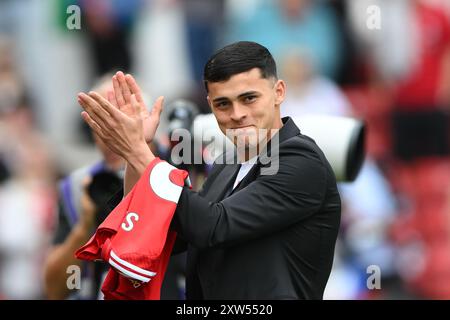 Nuovo ingaggio, RAM-n Sosa del Nottingham Forest durante la partita di Premier League tra Nottingham Forest e Bournemouth al City Ground di Nottingham sabato 17 agosto 2024. (Foto: Jon Hobley | mi News) crediti: MI News & Sport /Alamy Live News Foto Stock