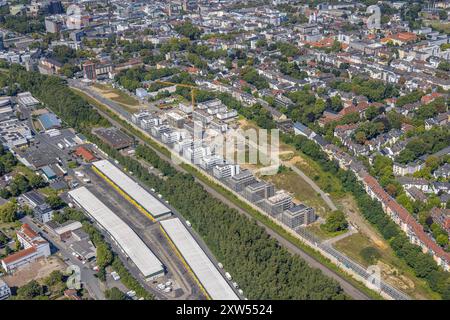 Luftbild, Baustelle Kronprinzenviertel für Neubau von Wohnungen, Großmarkthallen, Westfalendamm, Dortmund, Ruhrgebiet, Nordrhein-Westfalen, Deutschland ACHTUNGxMINDESTHONORARx60xEURO *** Vista aerea, cantiere Kronprinzenviertel per la nuova costruzione di appartamenti, Grossmarkthallen, Westfalendamm, Dortmund, zona della Ruhr, Renania settentrionale-Vestfalia, Germania ATTENTIONxMINDESTHONORARx60xEURO Foto Stock