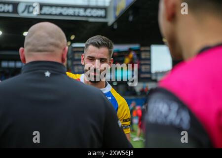 Leeds, Regno Unito. 17 agosto 2024. *** Will Lovell festeggia a tempo pieno durante il Magic Weekend Super League match tra Hull FC e London Broncos a Elland Road, Leeds, Inghilterra, il 17 agosto 2024. Foto di Simon Hall. Solo per uso editoriale, licenza richiesta per uso commerciale. Non utilizzare in scommesse, giochi o pubblicazioni di singoli club/campionato/giocatori. Crediti: UK Sports Pics Ltd/Alamy Live News Foto Stock