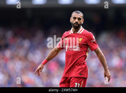 Ipswich, Regno Unito. 17 agosto 2024. Mohamed Salah del Liverpool durante la partita di Premier League a Portman Road, Ipswich. Il credito per immagini dovrebbe essere: David Klein/Sportimage Credit: Sportimage Ltd/Alamy Live News Foto Stock