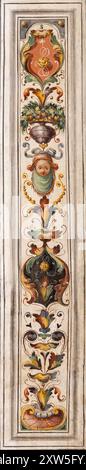 PERUGIA, ITALIA - 18 MAGGIO 2024: Affresco decorativo floreale rinascimentale nella chiesa di Santa Maria di Monteluce. Foto Stock