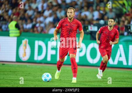 Harry Kane, FCB 9 nella partita SSV ULM - FC BAYERN MUENCHEN 0-4 DFB-Pokal, Coppa di calcio tedesca, 1.round il 16 agosto 2024 a Ulm, Germania. Stagione 2024/2025 fotografo: Peter Schatz - LE NORMATIVE DFB VIETANO QUALSIASI USO DI FOTOGRAFIE come SEQUENZE DI IMMAGINI e/o QUASI-VIDEO - Foto Stock