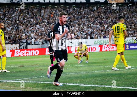 Fortaleza, Ceara, Brasile. 17 agosto 2024. Fortaleza (CE), 08/17/2024 - Ceara SC/Mirassol FC/CE - il giocatore Aylon celebra il primo gol di Ceara durante la partita tra Ceara (CE) e Mirassol (SP), valida per il 21° round del Campionato brasiliano di serie B 2024, nel pomeriggio di sabato (17), all'Arena Castelao di Fortaleza CE. (Credit Image: © LC Moreira/TheNEWS2 via ZUMA Press Wire) SOLO PER USO EDITORIALE! Non per USO commerciale! Foto Stock