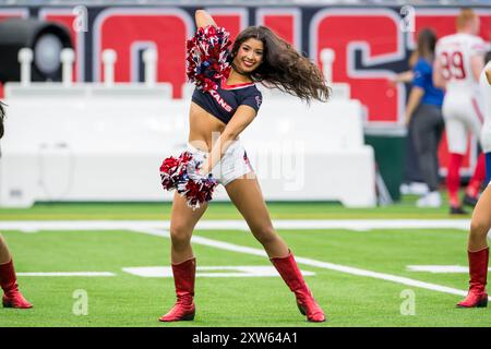 17 agosto 2024: Una cheerleader degli Houston Texans si esibisce prima di una gara di pre-stagione tra i New York Giants e gli Houston Texans a Houston, Texas. Trask Smith/CSM Foto Stock