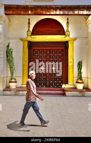 Porta tradizionale di Zanzibar Tanzania Foto Stock