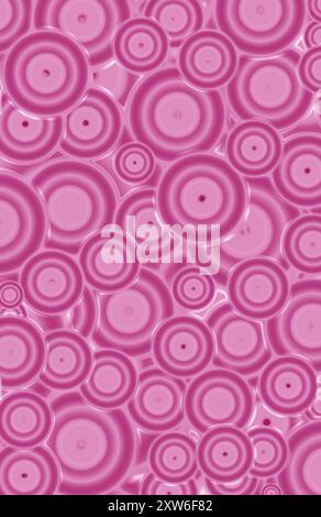 Immagine di un motivo astratto circolare geometrico di colore rosa malva sfumato Foto Stock