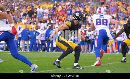 17 agosto 2024: Payton Wilson n. 41 durante la partita Steelers vs Bills a Pittsburgh, Pennsylvania. Jason Pohuski/CSM(immagine di credito: © Jason Pohuski/Cal Sport Media) Foto Stock