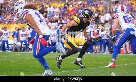 17 agosto 2024: Payton Wilson n. 41 durante la partita Steelers vs Bills a Pittsburgh, Pennsylvania. Jason Pohuski/CSM(immagine di credito: © Jason Pohuski/Cal Sport Media) Foto Stock