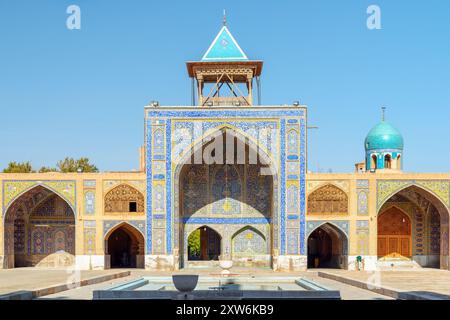Splendido cortile della Moschea Seyyed a Isfahan, Iran Foto Stock