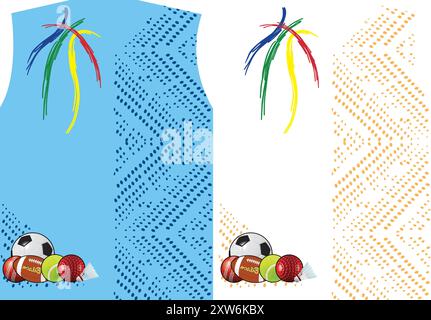 Abbigliamento sportivo di alta qualità Vectors maglia atletica personalizzabile texture maglia da calcio design in maglia per sublimazione Illustrazione Vettoriale
