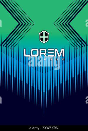 Abbigliamento sportivo di alta qualità Vectors maglia atletica personalizzabile texture maglia da calcio design in maglia per sublimazione Illustrazione Vettoriale