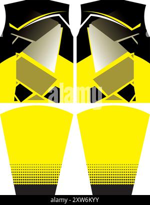 Abbigliamento sportivo di alta qualità Vectors maglia atletica personalizzabile texture maglia da calcio design in maglia per sublimazione Illustrazione Vettoriale