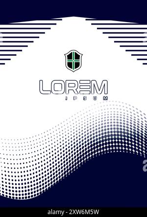 Abbigliamento sportivo di alta qualità Vectors maglia atletica personalizzabile texture maglia da calcio design in maglia per sublimazione Illustrazione Vettoriale