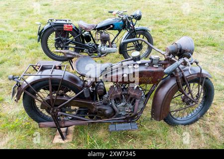 Motocicletta della polizia Scout indiana Foto Stock