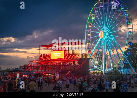 Impressionen von zweiten Festivaltag des Highfield 2024 am Störmthaler SEE Highfield Tag 2 - Impression *** Impression dal secondo giorno del festival di Highfield 2024 al Lago di Störmthal Highfield 2° giorno Impression Foto Stock