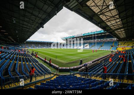 Una vista generale di Elland Road, sede di giochi magici durante il Magic Weekend Match Leigh Leopards vs Salford Red Devils a Elland Road, Leeds, Regno Unito, 18 agosto 2024 (foto di Craig Thomas/News Images) Foto Stock