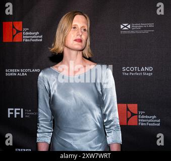 Amy Liptrot , autrice scozzese di The outrun at Edinburgh International Film Festival Opening Red carpet event, Cameo Cinema, Scotland, UK Foto Stock