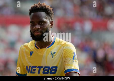 Londra, Regno Unito. 18 agosto 2024. Londra, Inghilterra, 18 agosto 2024: Odsonne Edouard (22 Crystal Palace) durante la partita di Premier League tra Brentford e Crystal Palace al Gtech Community Stadium di Londra, Inghilterra. (Pedro Porru/SPP) credito: SPP Sport Press Photo. /Alamy Live News Foto Stock