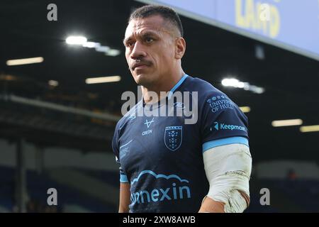 Leeds, Regno Unito. 18 agosto 2024. Elland Road, Leeds, West Yorkshire, 18 agosto 2024. Betfred Super League - Magic Weekend Catalan Dragons vs Hull KR Sauaso sue of Hull KR credito: Touchlinepics/Alamy Live News Foto Stock