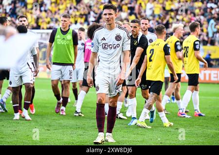 BREDA - Steven Berghuis dell'Ajax è deluso dalla sconfitta durante la partita olandese Eredivisie tra il NAC Breda e l'Ajax Amsterdam allo stadio Rat Verlegh il 18 agosto 2024 a Breda, Paesi Bassi. ANP OLAF KRAAK Foto Stock