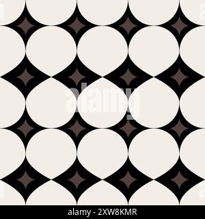 Motivi senza cuciture, texture moderna ed elegante, ripetizione di ornamenti geometrici. Illustrazione Vettoriale