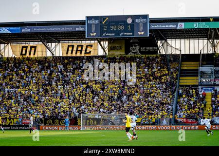 BREDA, Paesi Bassi. 18 agosto 2024. Calcio, stadio Rat Verlegh, eredivisie olandese, stagione 2024/2025, durante la partita NAC - Ajax, segnapunti con il 2-1 crediti: Pro Shots/Alamy Live News Foto Stock