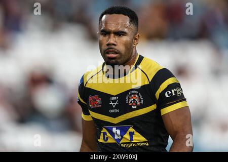 Leeds, Regno Unito. 18 agosto 2024. Jason Qareqare dei Castleford Tigers durante il Magic Weekend match Huddersfield Giants vs Castleford Tigers a Elland Road, Leeds, Regno Unito, 18 agosto 2024 (foto di Mark Cosgrove/News Images) a Leeds, Regno Unito, il 18/8/2024. (Foto di Mark Cosgrove/News Images/Sipa USA) credito: SIPA USA/Alamy Live News Foto Stock