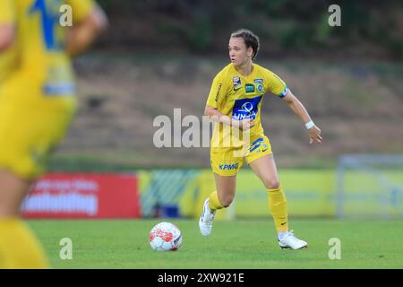 Vienna, Austria. 18 agosto 2024. Vienna, Austria, 18 agosto 2024: Lena Kovar (14° Vienna FC) in azione durante la partita dell'Admiral Frauen Bundesliga Vienna vs Neulengbach Tom Seiss/SPP (Tom Seiss/SPP) credito: SPP Sport Press Photo. /Alamy Live News Foto Stock