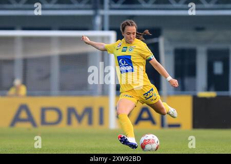 Vienna, Austria. 18 agosto 2024. Vienna, Austria, 18 agosto 2024: Lena Kovar (14° Vienna FC) in azione durante la partita dell'Admiral Frauen Bundesliga Vienna vs Neulengbach Tom Seiss/SPP (Tom Seiss/SPP) credito: SPP Sport Press Photo. /Alamy Live News Foto Stock