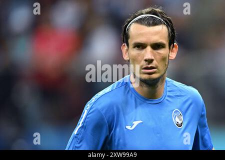 VARSAVIA - Marten de Roon dell'Atalanta BC durante la Supercoppa UEFA tra il Real Madrid CF e l'Atalanta BC allo Stadion Narodowy il 14 agosto 2024 a Varsavia, Polonia. ANP | Hollandse Hoogte | GERRIT VAN KEULEN Foto Stock