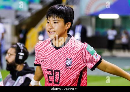 Hayeon Mun della Repubblica di Corea durante la partita di Coppa del mondo femminile FIFA U-20 Costa Rica Francia contro Repubblica di Corea il 17 agosto 2022. (Foto di Martín Fons Foto Stock