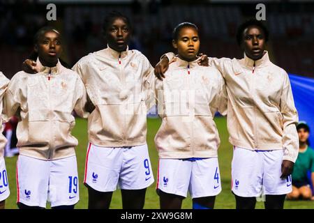 Manssita Traore, Hawa Sangare, Alice Sombath, Vicki Becho di Francia durante la partita di Coppa del mondo femminile FIFA U-20 Costa Rica Francia contro Repubblica di Corea Foto Stock