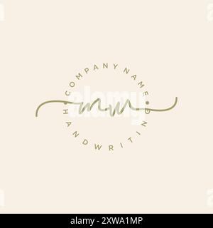 Logo di scrittura iniziale MW Illustrazione Vettoriale