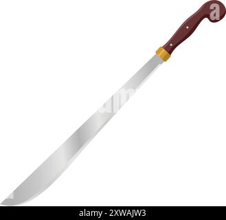 Arma tradizionale Golok Machete Silat Illustrazione Vettoriale