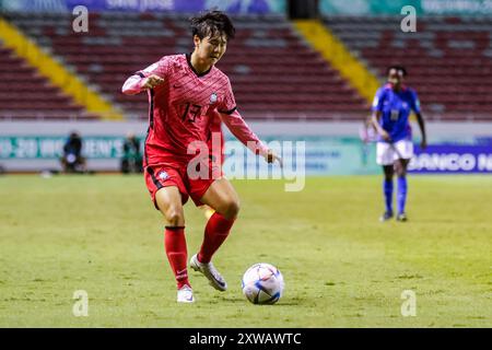 Dayeong Ko della Repubblica di Corea durante la Coppa del mondo femminile FIFA U-20 Costa Rica partita Francia contro Repubblica di Corea il 17 agosto 2022. (Foto di Martín Fons Foto Stock