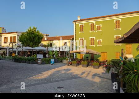 Vlorë è una delle città più significative dell'Albania meridionale e della regione di Labëria, tradizionalmente nota per la sua cultura, le sue tradizioni e Foto Stock