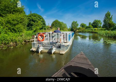 Salperwick (Francia settentrionale): Gita in barca nella palude “marais Audomarois” Foto Stock