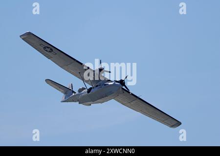 Catalina vola all'airshow di Blackpool - agosto 2024 Foto Stock