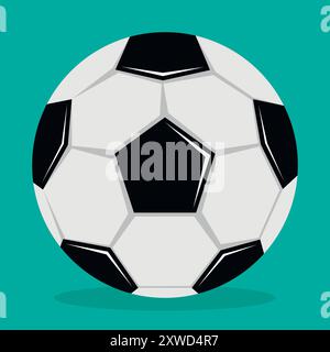 pallone da calcio in pelle. Palle da calcio o da calcio. Illustrazione vettoriale. EPS 10. Illustrazione Vettoriale